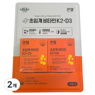 quanchell 超臨界 維他命 K2+D3 12g x 2入, 2個, 60錠
