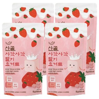 Ecomom Meal 山谷香脆優格草莓, 15g, 4個, 草莓