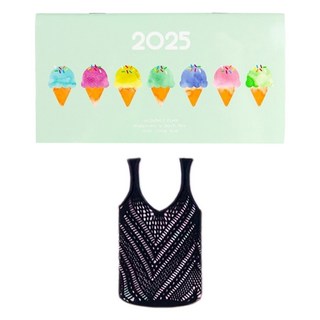 conifer 綠的事務 2025年48K輕巧月計畫本 + 吊嘎涼爽超輕提袋, 夏日詩篇 綠色, 1組