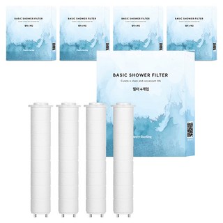 해피달링 베이직 샤워기 바디 필터 리필용 4개입, 5개