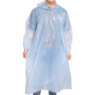 OMAX 成人加厚防沾黏輕便雨衣 152-180公分適用, 顏色隨機, 1組
