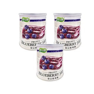 梨山牌 藍莓果醬 新鮮藍莓 濃郁果香, 900g, 3罐