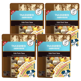 T.N.A. 悠遊 全齡種貓狗 餐包, 田園豚肉燉時蔬, 150g, 4包