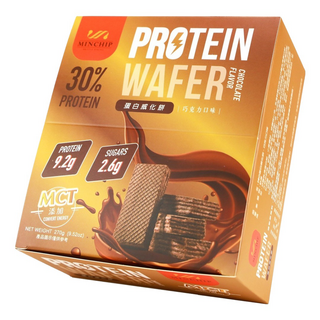 明奇 PRO蛋白威化餅 - 巧克力口味，添加MCT，30%蛋白質, 270g, 1盒