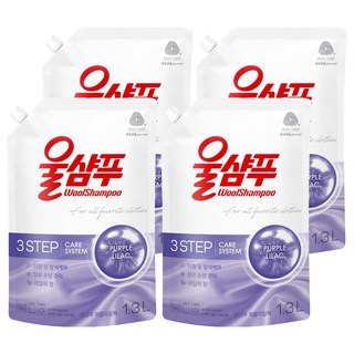 울샴푸 퍼플라일락 리필, 1.3L, 4개