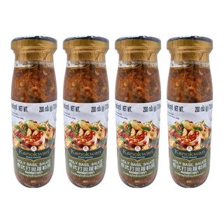Kanokwan 泰式打拋羅勒醬, 200g, 4瓶