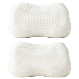 comet 可拆式枕套花生形記憶棉枕頭, 2個, 白色