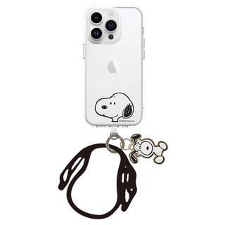 PEANUTS 史努比 手機夾片造型矽膠環, 大頭萌, 1個