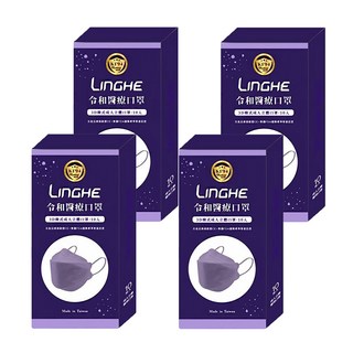 令和 3D韓式立體醫療口罩 成人款, 藤花紫, 10片, 4盒