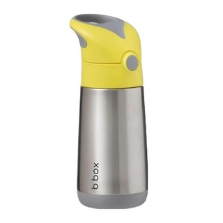 b.box 不鏽鋼吸管保冷杯, 檸檬黃, 350ml, 1個
