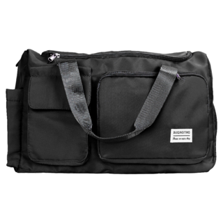 可折疊收納乾濕分離手提行李包, 經典黑, 55 x 21 x 30cm