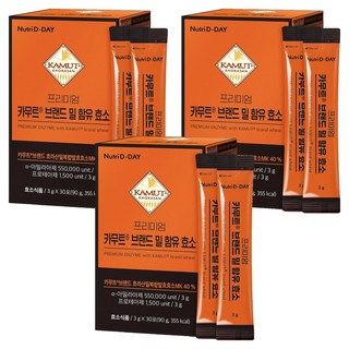 뉴트리디데이 프리미엄 카무트 브랜드 밀 함유 효소, 90g, 3개