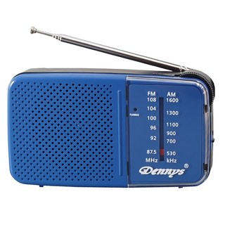 Dennys 丹尼斯 AM/FM 雙頻收音機, 藍色, RF-P55D