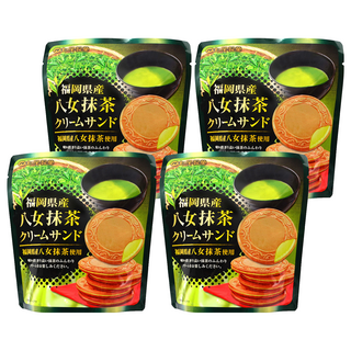 七尾製菓 福岡縣產八女抹茶夾心法蘭酥 酥脆口感, 66g, 4袋