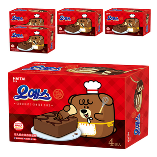 HAITAI 海太 脆皮黑森林蛋糕, 外層巧克力脆皮口感酥脆 內層巧克力夾心香濃滑順 蛋糕體柔軟綿密, 120g, 5盒