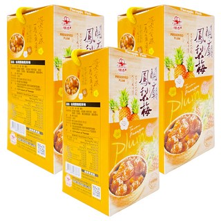 順泰 台灣關廟鳳梨梅, 400g, 3盒
