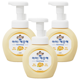 아이깨끗해 핸드워시 순 보송보송 파우더향, 250ml, 3개
