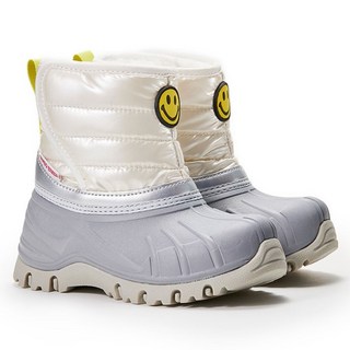 bimbobimba 童款笑臉裝飾中筒保暖雪靴