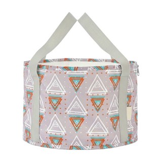 Yisidan 折疊泡腳桶 03 TPE軟膠材質, 灰色三角