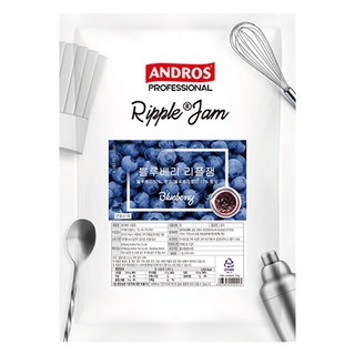ANDROS Ripple Jam藍莓果醬, 1公斤, 1包