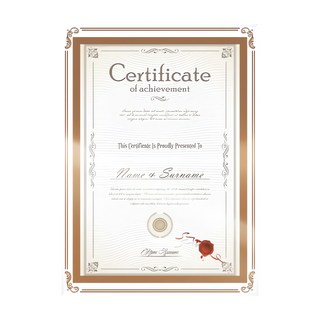 FOSO 玻璃A4獎狀框證書相框-四角花金,精緻典雅,適用辦公室居家, 1入