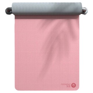 ZHONGOU 長紅 瑜珈墊, 皮粉 + 深灰色, 1個