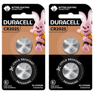 DURACELL 金頂 鋰電池 CR2025 Set 2個, 優質密封技術 防止漏液, 2入, 2組
