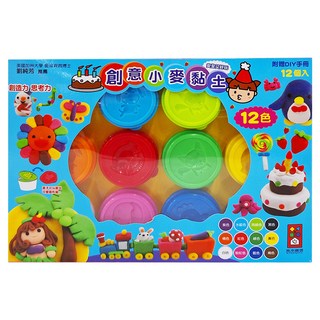 風車圖書 創意小麥黏土12色 新版, 附DIY手冊, 1本