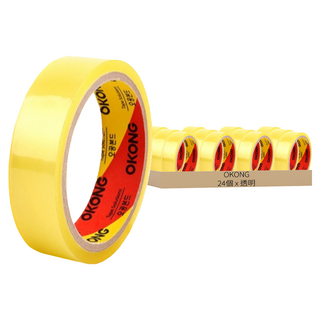 OKONG 水車型補充用辦公室OPP膠帶 12mm x 20m, 透明, 24個
