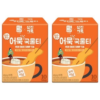 NOKCHAWON 綠茶園 暖呼呼魚板湯風味茶 原味, 2個, 4g, 10入, 4g