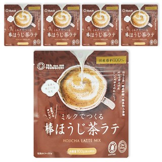 TEA TSUBOICHI 壺市製茶本舖 焙煎茶拿鐵用沖泡粉, 5包, 1包, 100g