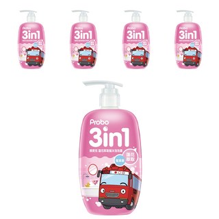 Probo 博寶兒 蓮花髮沐泡泡露, 3in1 蘋果香萃, 500ml, 5瓶