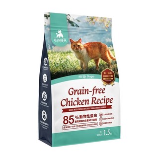 PetsTimes 毛孩時代 85%鮮雞肉無穀全貓糧, 腸胃保健, 1.5kg, 1袋