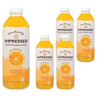冷壓柳橙汁, 1L, 5個