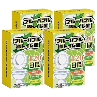 CEETOON 藍泡泡潔廁寶 馬桶自動清潔劑 廁所除臭芳香 輕鬆清潔馬桶, 200g, 4盒