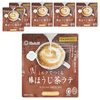 TEA TSUBOICHI 壺市製茶本舖 焙煎茶拿鐵用沖泡粉, 6包, 1包, 100g
