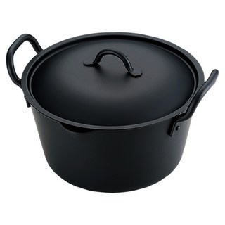 深型鍛鐵炸鍋 附鍋蓋 - 20cm, 霧黑, 1個