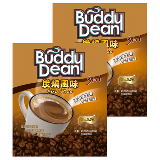 Buddy Dean 巴迪 三合一咖啡 炭燒風味, 18g, 25包, 2袋