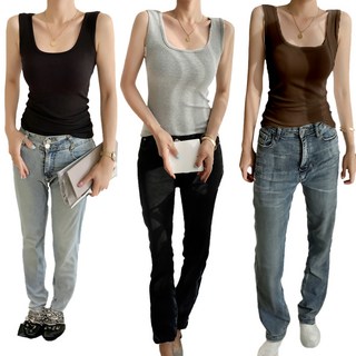 ATTERLIC 女款 Ruintic 基本款修身羅紋無袖背心 3件組 10613