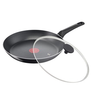 Tefal 特福 太陽系列 不沾平底鍋 + 玻璃蓋 B5700632 黑黃色, 28cm, 1組