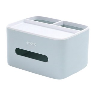 ecoco 意可可 收納面紙盒 藍色 ABS PP, 1個