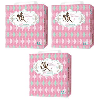 情人 超細柔抽取式衛生紙, 12包, 3袋
