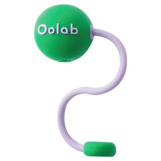 Oolab 良杯製所 泡泡糖矽膠防塵吸管蓋 細 甜酷綠, 1個, 1個