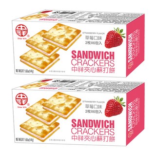 中祥 草莓口味夾心酥打餅, 144g, 2盒