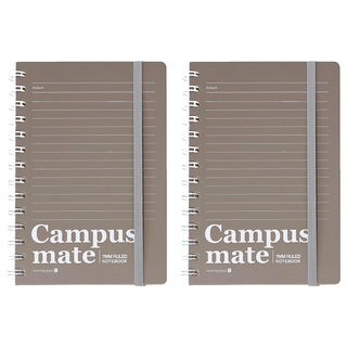 morning glory Campus mate 鬆緊帶線圈筆記本 32開, 顏色隨機, 2本