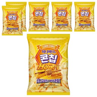 玉米脆片 蜂蜜奶油味, 6包, 70g