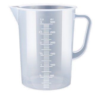 리빙메이커 BPA FREE 다용도 튼튼한 플라스틱 계량컵 비커 3L, 1개