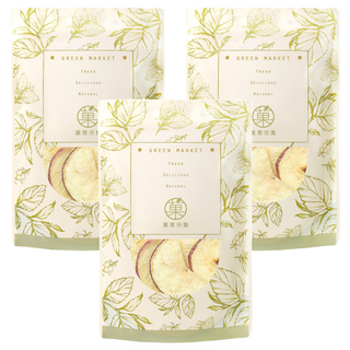 GreenMarket 菓青市集 蘋果脆片, 3包, 100g