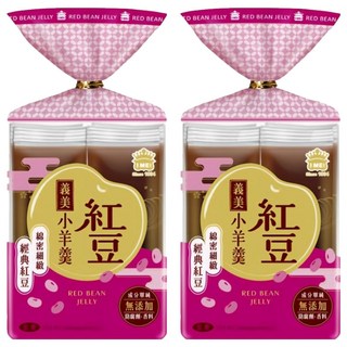 義美 小羊羹 紅豆 (經典台灣傳統點心 紅豆羊羹 獨立包裝), 264g, 2包