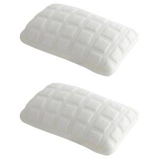 夢之語 可水洗Q彈吐司枕, 2個, 白色